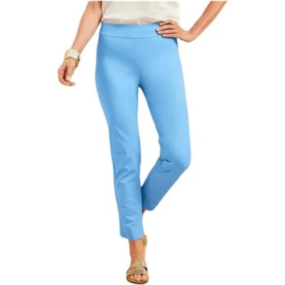 TALBOTS Chatham Ankle Pants Light Sky Freshwater Blue Size 2P
